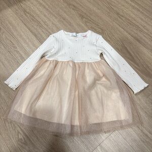 Zara Cream and Gold Ribbed Top